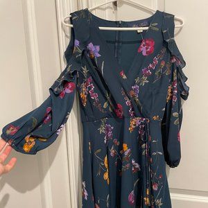 Dark blue floral dress